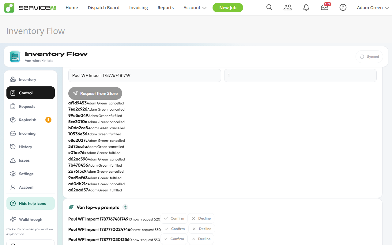 Catalogue import — CSV dry-run preview before applying