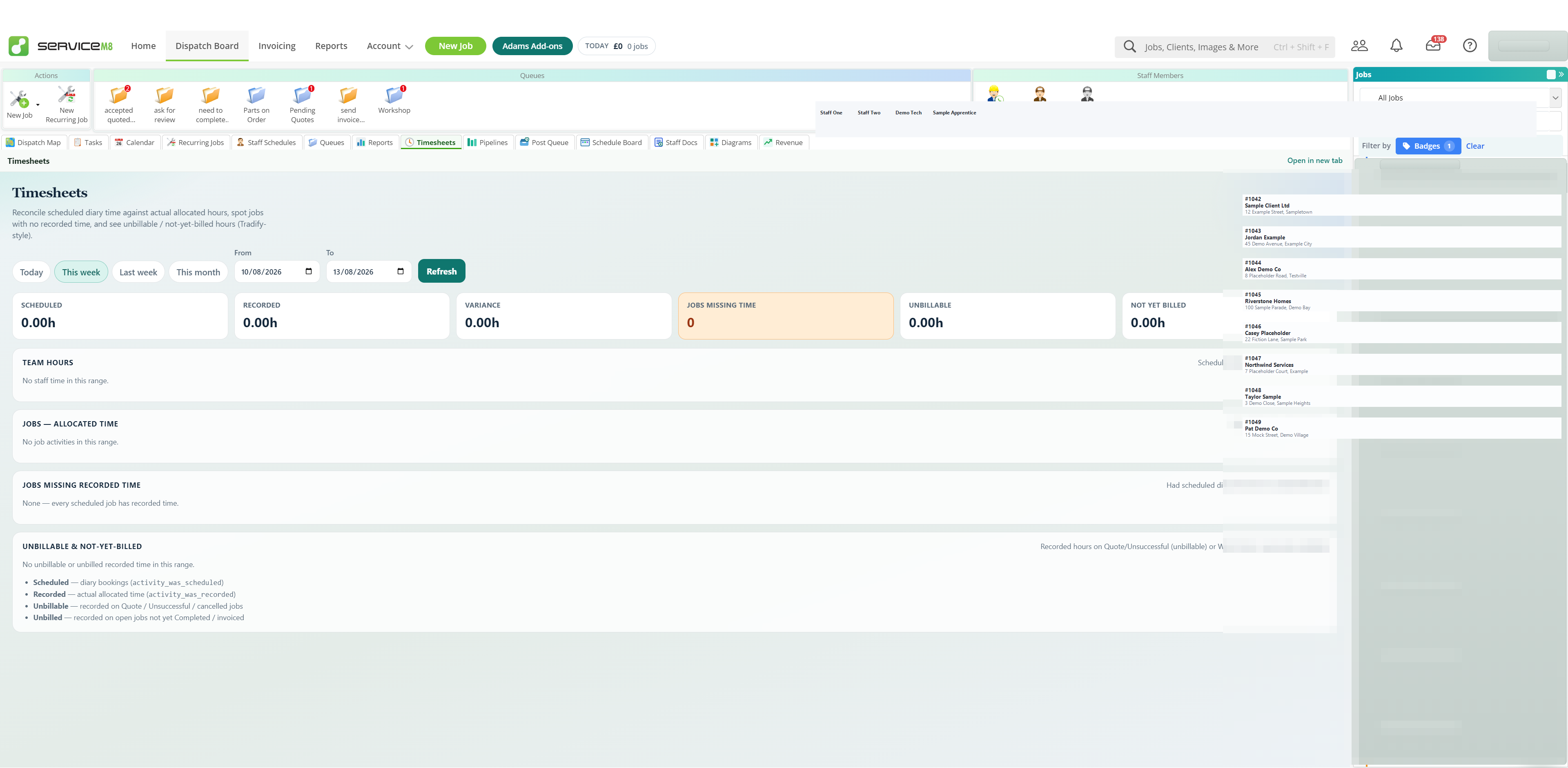 Timesheets